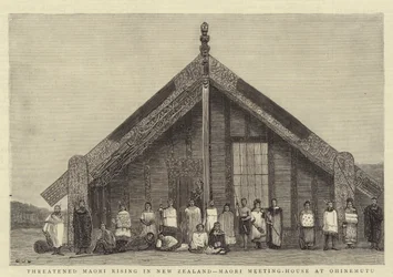 Bedrohter Maori-Aufstand in Neuseeland, Maori-Versammlungshaus in Ohinemutu
